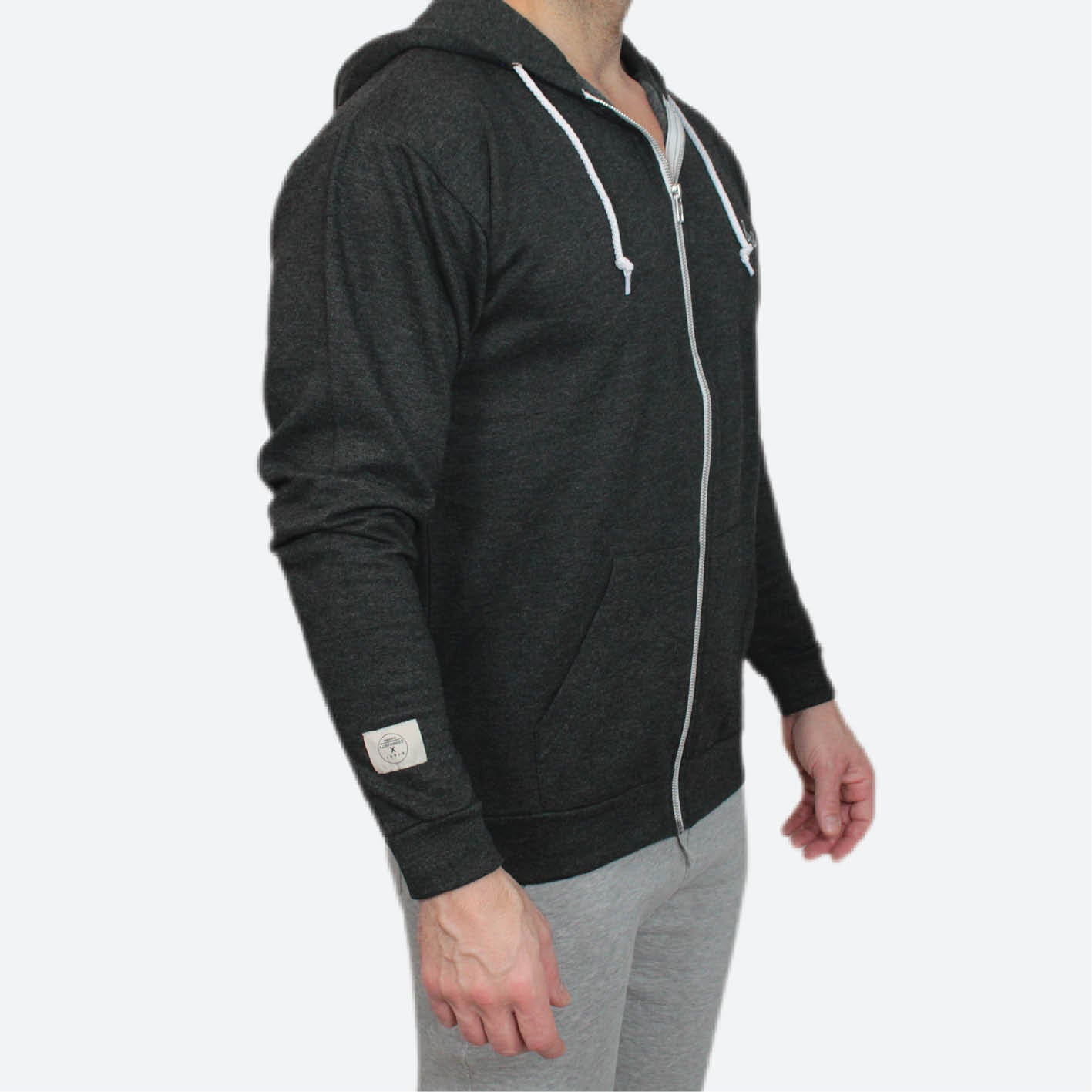 8XCC FULL ZIP HOODIE | CHARCOAL GREY