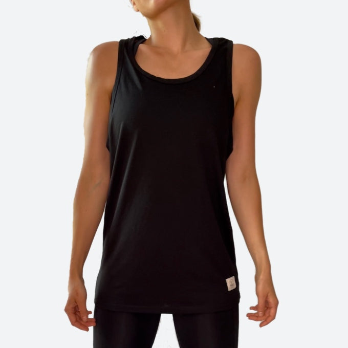 ‘ERIK’ DOWN ONCE MORE MUSCLE TANK | BLACK