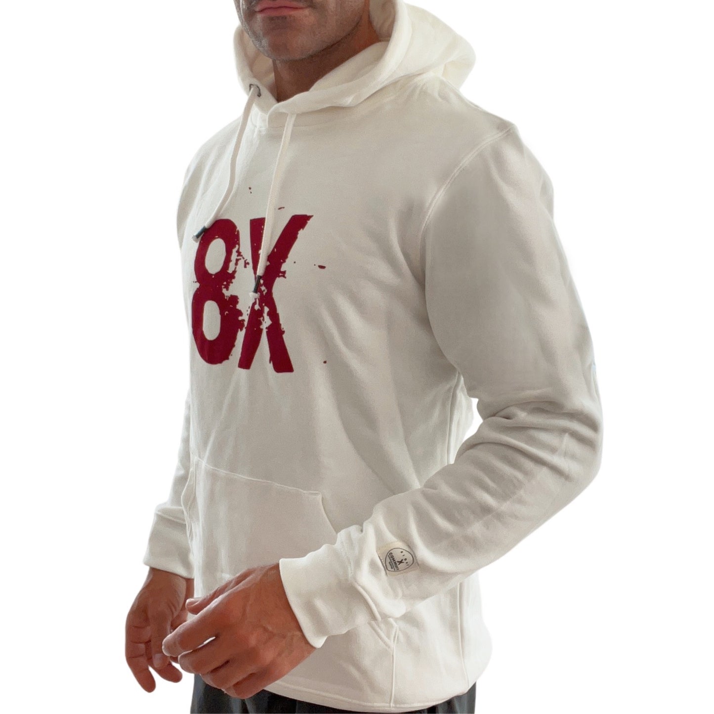 8X LOGO UNISEX HOODIE | CREAM