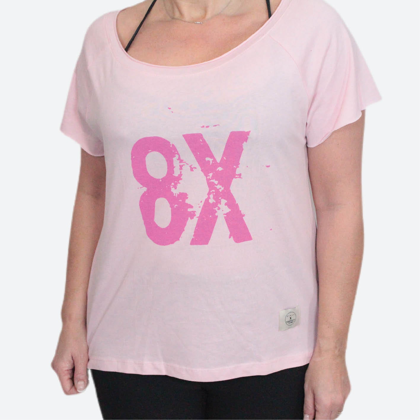 8X CROP LOGO TEE | PINK