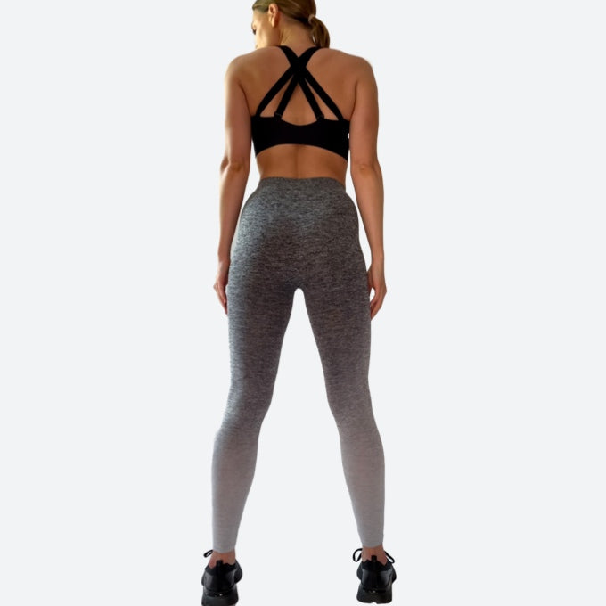 8X LOGO GREY OMBRE LEGGINGS