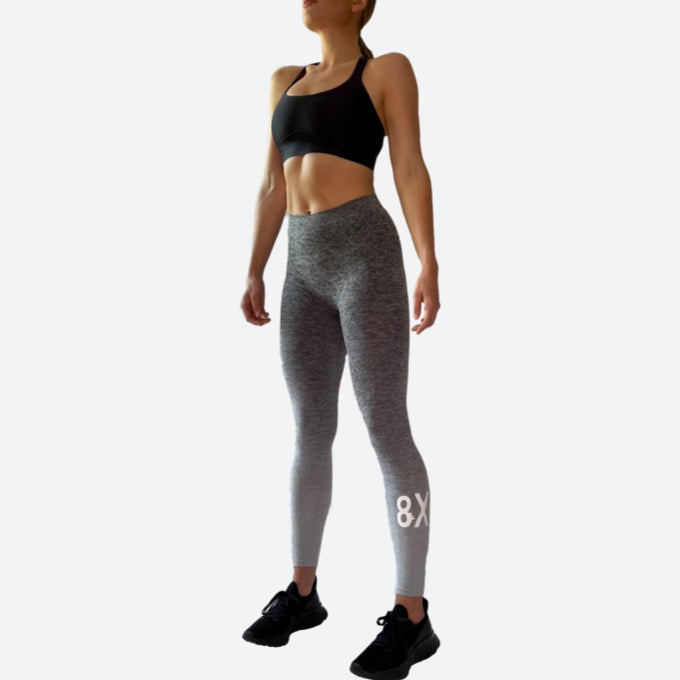 8X LOGO GREY OMBRE LEGGINGS