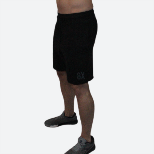 8X LOGO MEN’S FRENCH TERRY SHORTS | BLACK