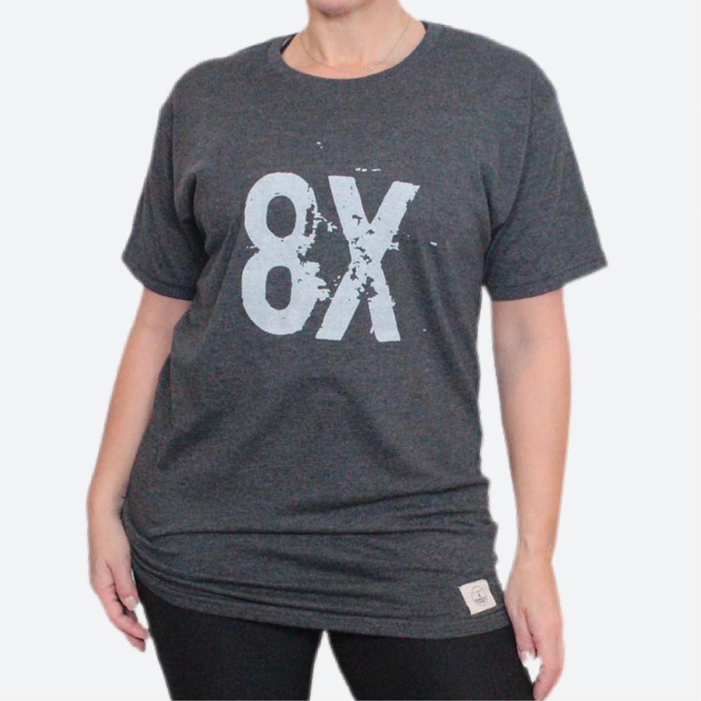 8X LOGO UNISEX T-SHIRT | GREY