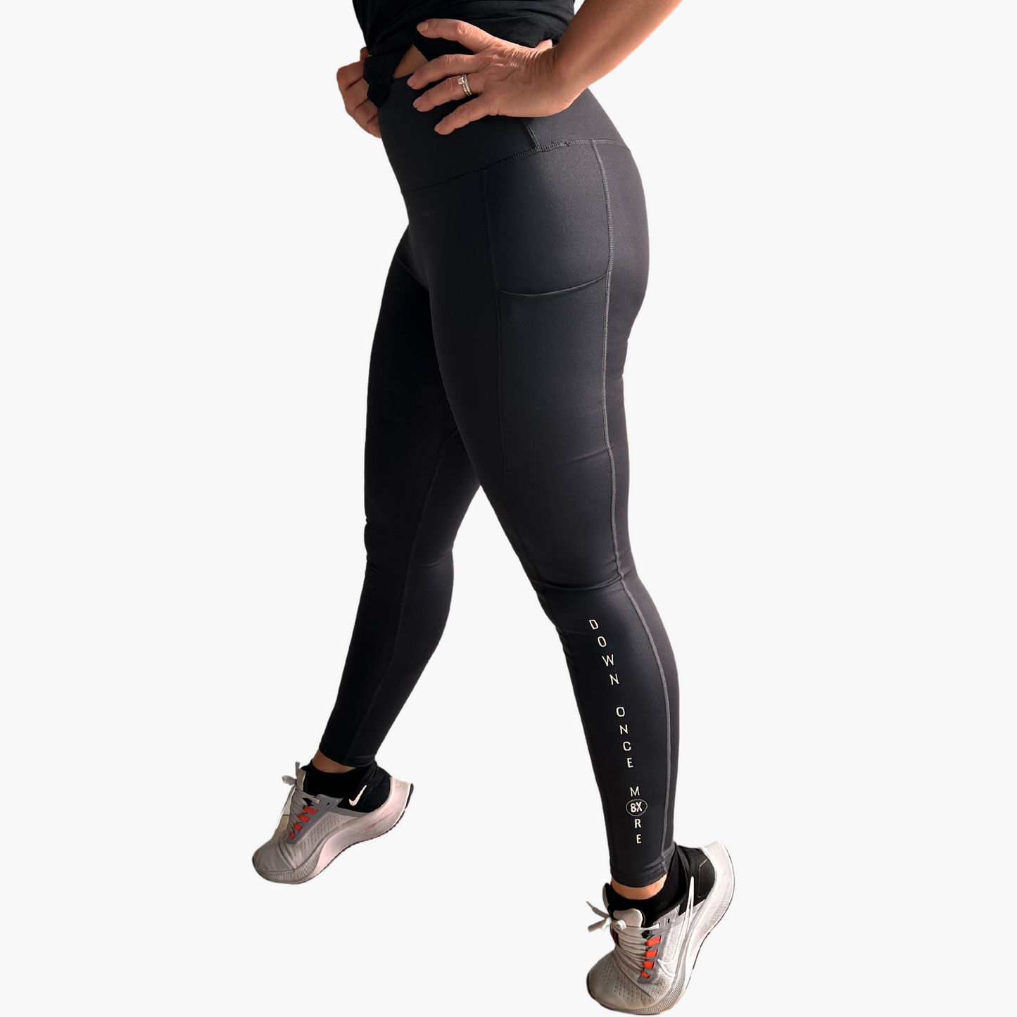 ‘ERIK’ DOWN ONCE MORE GRAPHIC LEGGING | CHARCOAL