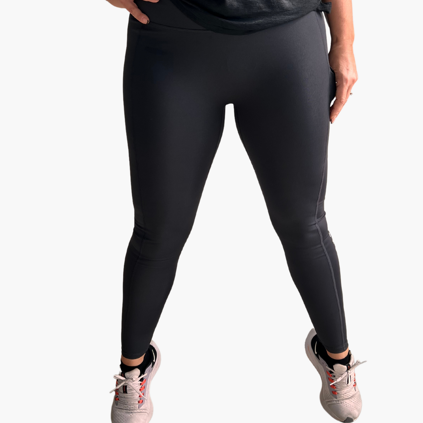 ‘ERIK’ DOWN ONCE MORE GRAPHIC LEGGING | CHARCOAL