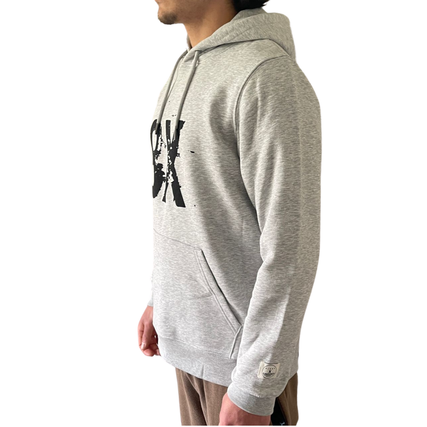 8X LOGO UNISEX HOODIE | HEATHER GREY