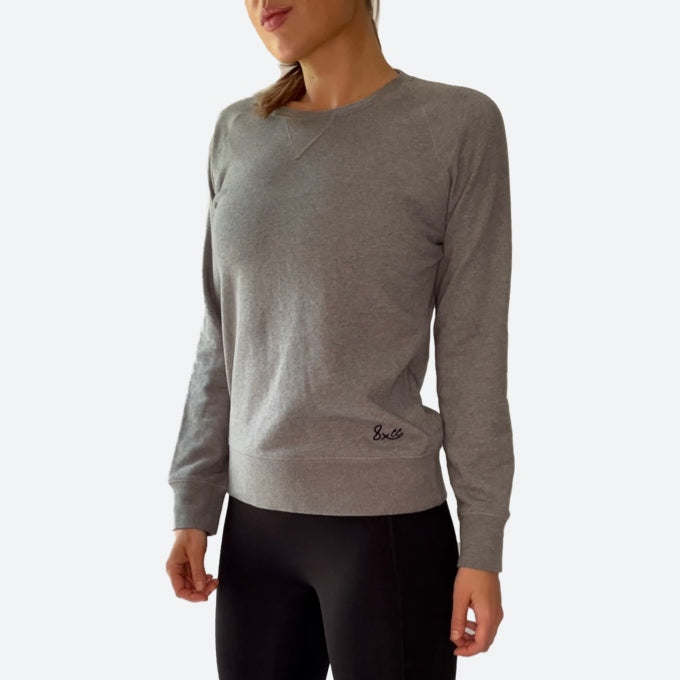 WOMENS ORGANIC RAGLAN FRENCH TERRY SWEATSHIRT | GREY