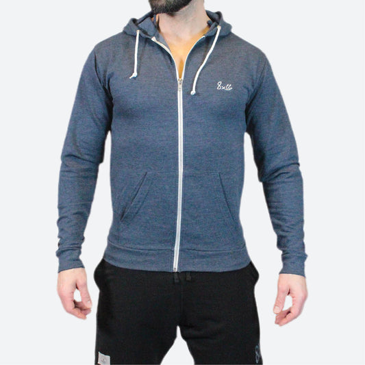 8XCC FULL ZIP UNISEX HOODIE | BLUE