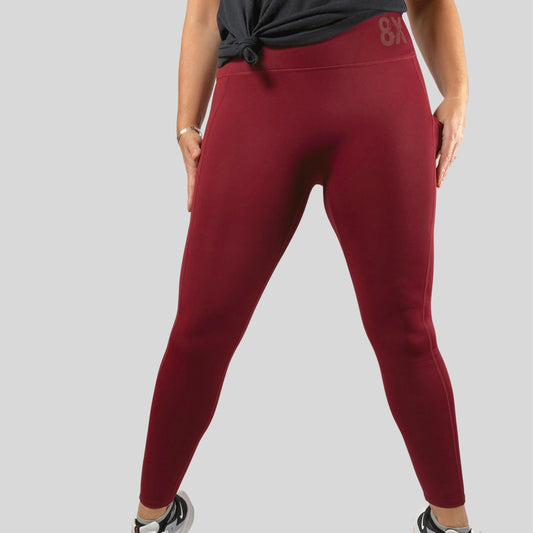 EVERYDAY  | The ANYA |  - Deep Burgundy 8X Leggings