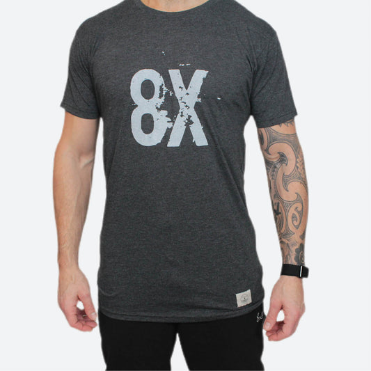 8X LOGO UNISEX T-SHIRT | GREY