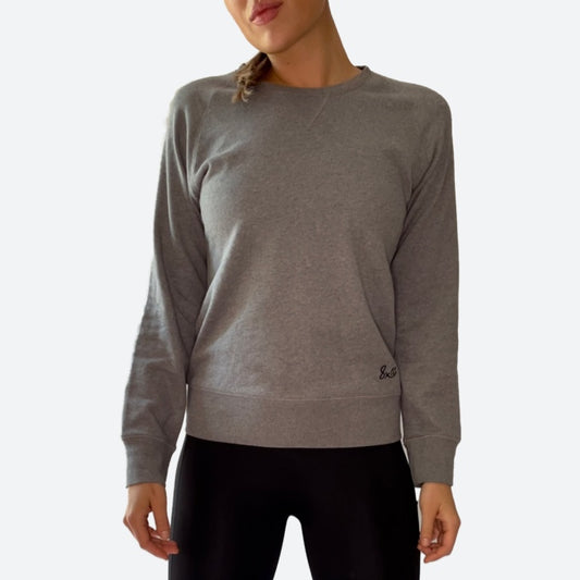 WOMENS ORGANIC RAGLAN FRENCH TERRY SWEATSHIRT | GREY